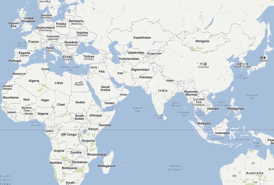 carte du burundi monde